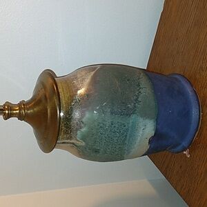 LOOK One of a kind Artisan pottery signed lamp light